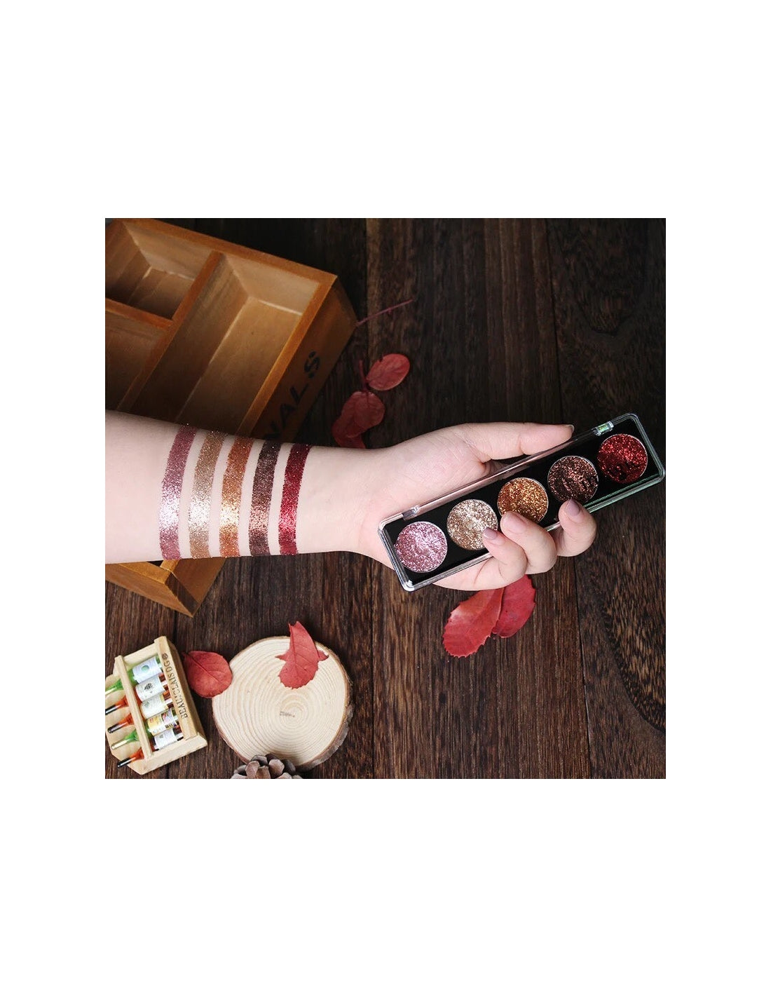 Paleta 01 de Sombras con glitter imagic